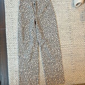 Leopard Print Wide-Leg Pants